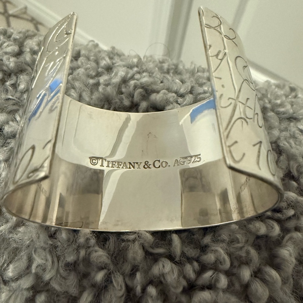 Tiffany & Co. Sterling Silver Love Notes Wide Cuff Bracelet | 727 Fifth - Picture 7 of 9